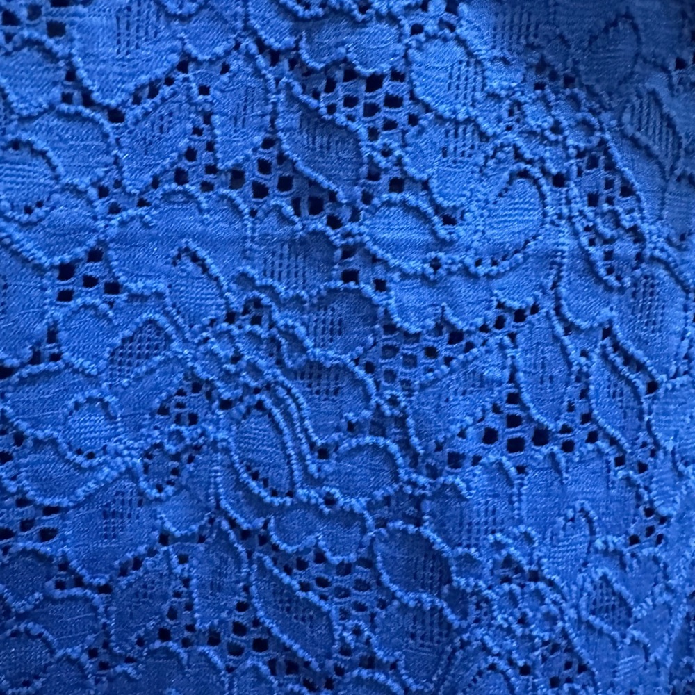 Express Blue Lace Women Top - Picture 3 of 6